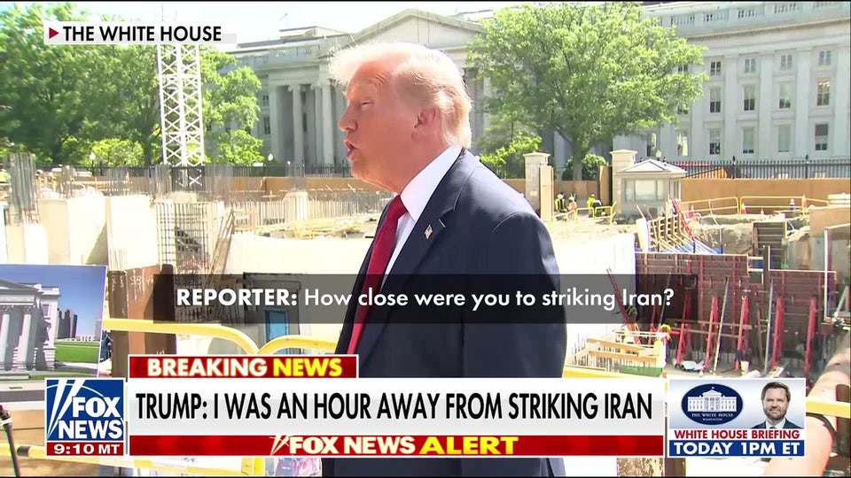 Trump warns he was 'an hour away' from striking Iran