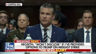 Hegseth won't disclose if he's advised Trump on Mideast strike options