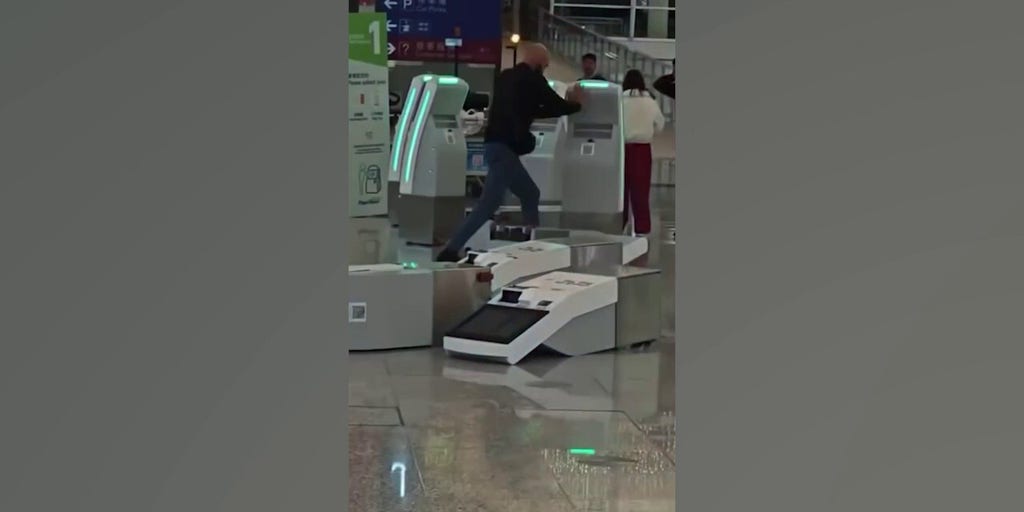 Tourist destroys check-in desks in Hong Kong airport rampage