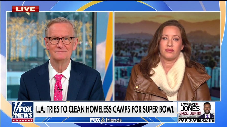 LA tries to clean homeless camps for Super Bowl as politicians offer ‘Band-Aid solutions'