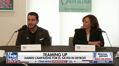 Kamala Harris campaigns with Senate candidate Abdul El-Sayed in Michigan