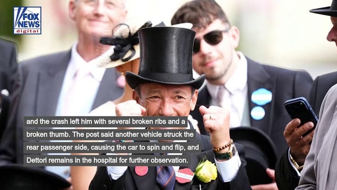 Jockey Frankie Dettori seriously injured in car crash