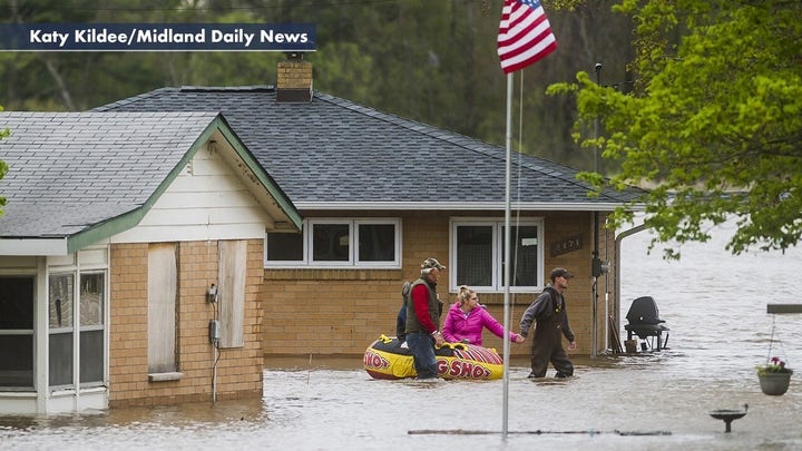 Midland, Michigan bracing for record flooding as heavy rainfall breaches dams