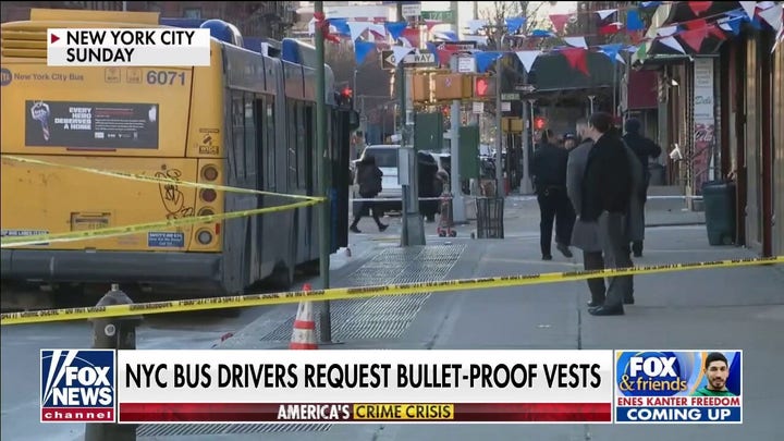New York City public transit bus struck by gunfire