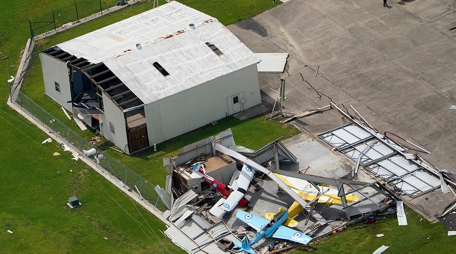 Hurricane Laura tears through Lake Charles, Louisiana