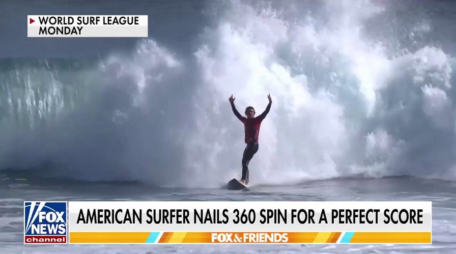 American surfer nails 'scary' 360 spin for perfect score