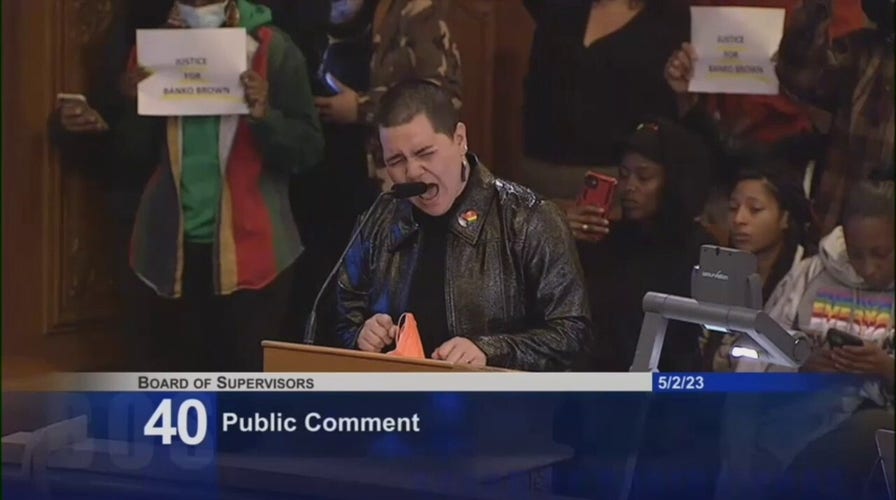 Pro-trans activist upends San Franciso Board of Supervisors meeting by screaming: 'Feel our pain'