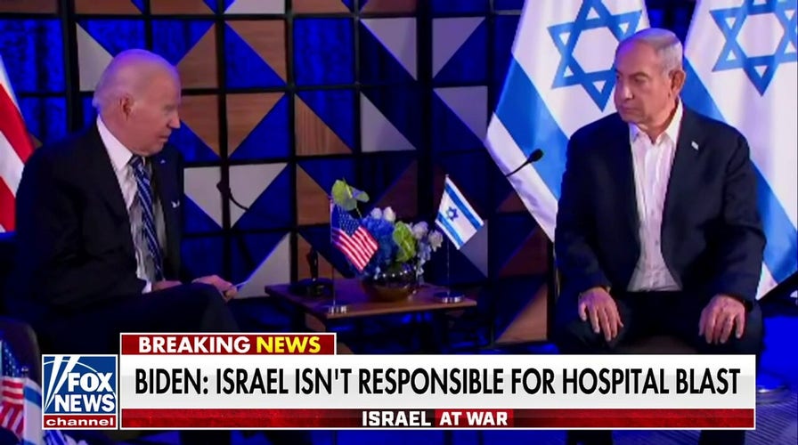 Biden says Israel is not responsible for Gaza hospital explosion