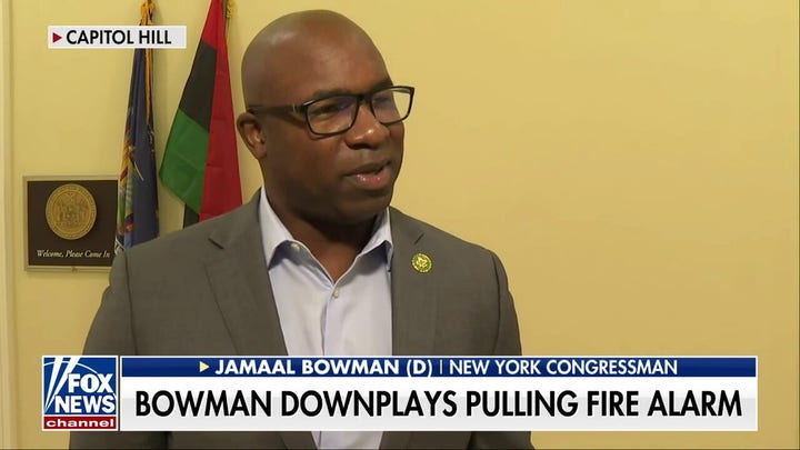 Rep. Jamaal Bowman denies pulling fire alarm to delay vote