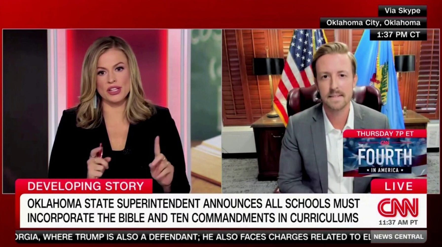 Oklahoma Education Chief Defends Bible Mandate in Classrooms Amid CNN Clash
