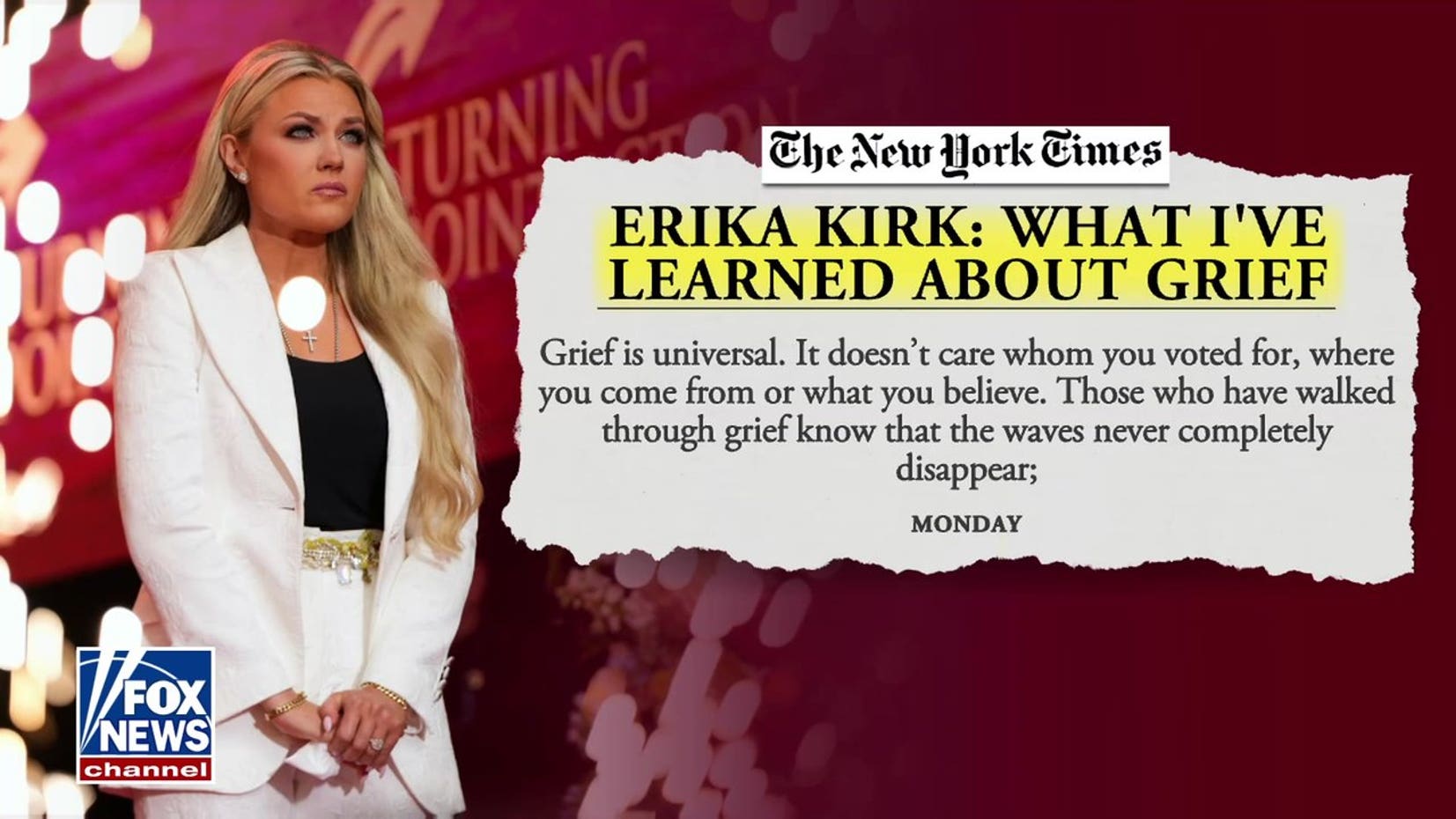 Erika Kirk reflects on grief one year after husband's assassination