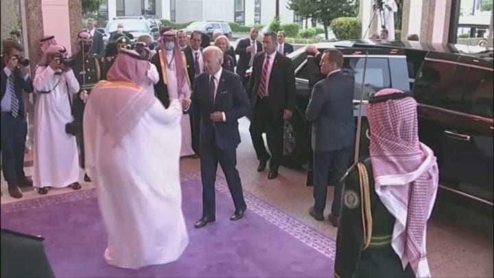 President Biden fist bumps Saudi Arabian Crown Prince Mohammed bin Salman