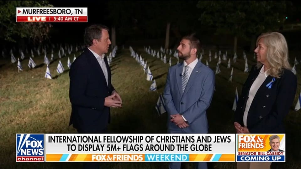 IFCJ honors October 7 victims with global flag display