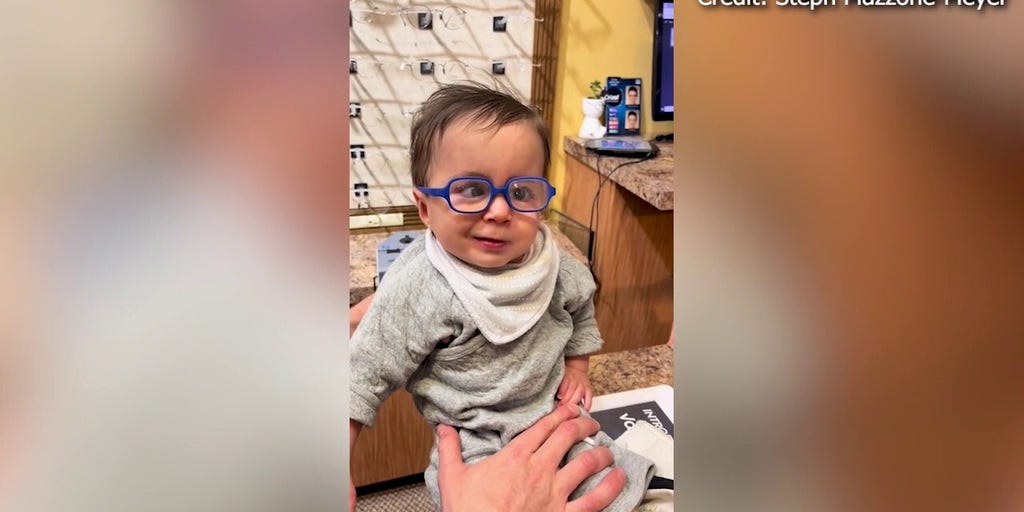 Baby's adorable reaction to seeing the world clearly for the first time