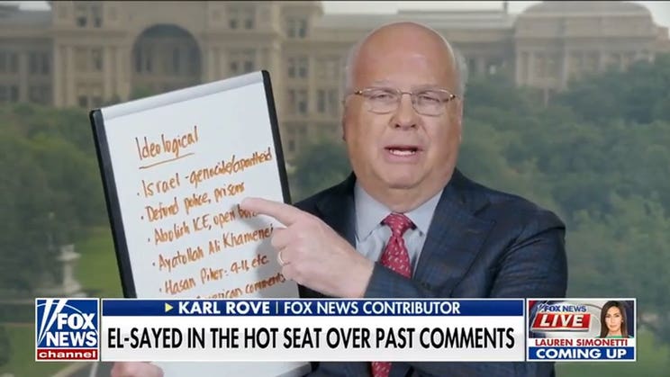 Karl Rove analyzes tight Michigan Senate race, warns of ‘problem’ for El-Sayed