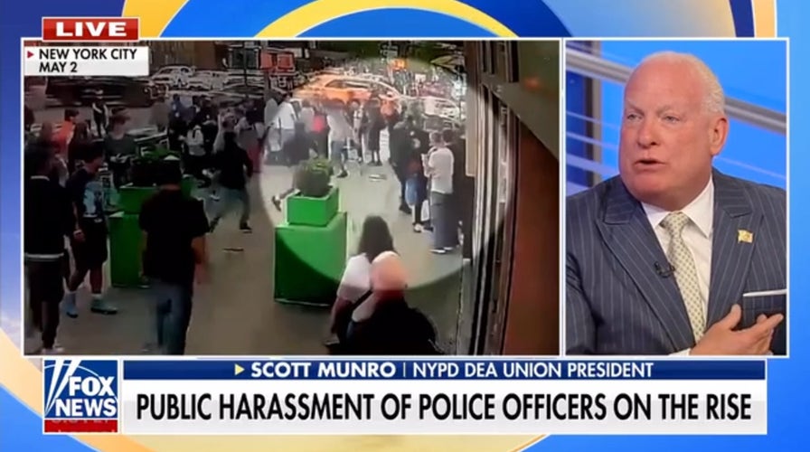 NYPD officers rally at City Hall for protection against doxxing and harassment on the job