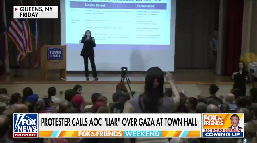 AOC called a ‘liar’ by protester during town hall clash