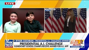 Melania Trump honors elementary school students for work on AI app