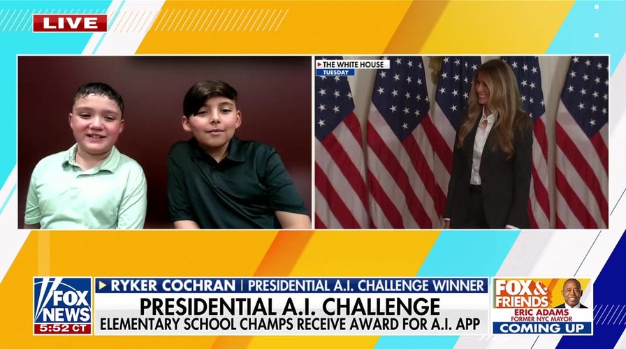 Melania Trump honors simple schoolhouse students for enactment connected AI app