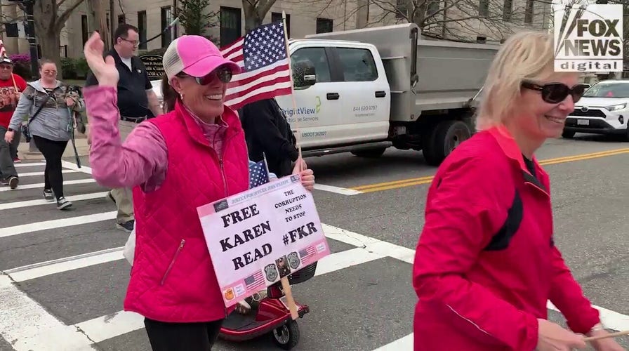 Karen Read supporters arrive to court