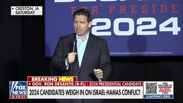 DeSantis says US should not accept Palestinian refugees from Gaza