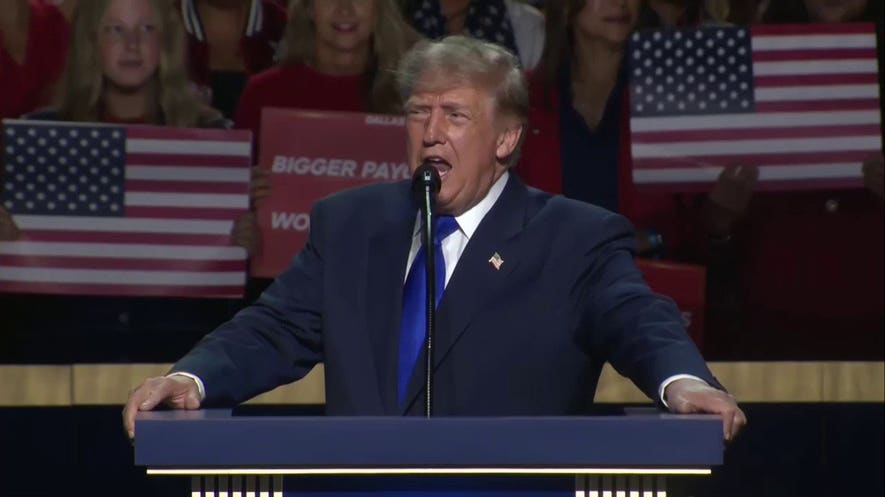 Trump warns Democrats would leave US ‘getting back on its feet’ for a decade