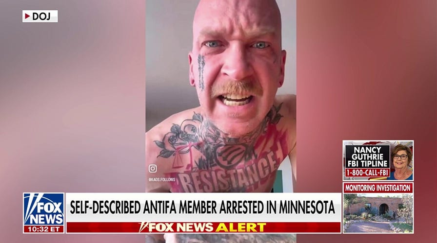 Self-described Antifa member arrested amid escalating anti-ICE rhetoric in Minnesota