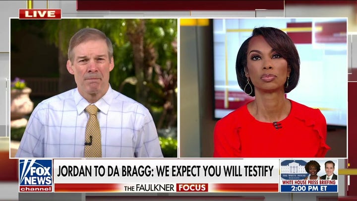 Rep. Jim Jordan calls on New York DA Bragg to testify on possible Trump indictment