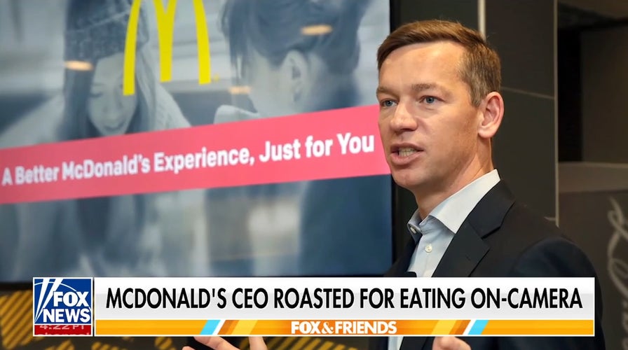 McDonald's CEO roasted again for eating on camera