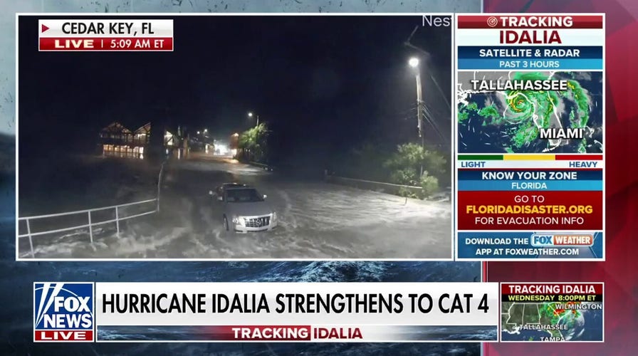 Hurricane Idalia strengthens to category 4 storm as it barrels toward Florida
