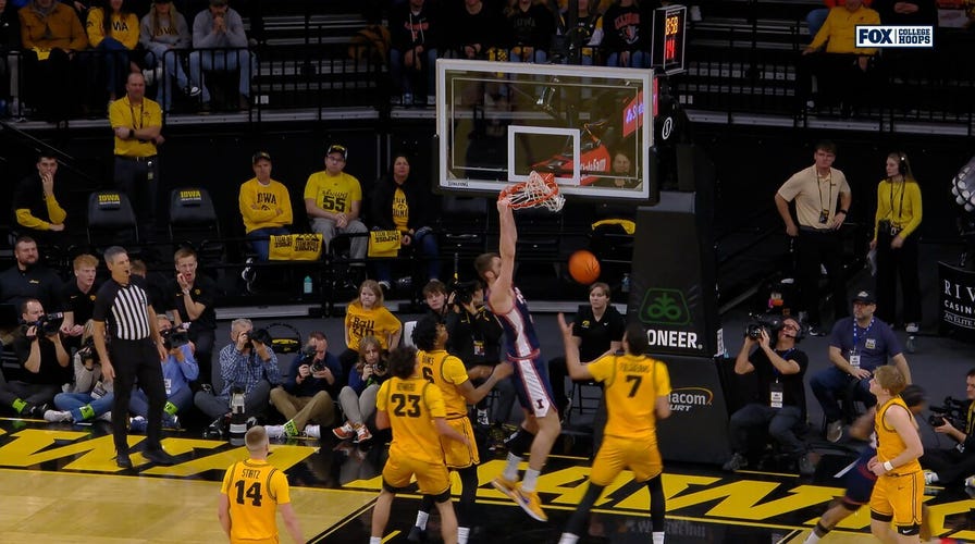 Kylan Boswell Sets Up Tomislav Ivišić for Alley-Oop Slam, extending Illinois’ pb  Over Iowa