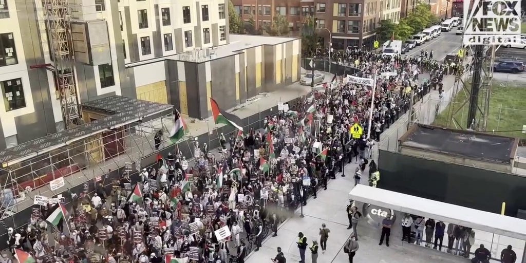 Pro-Hamas demonstrators clash with police in Chicago