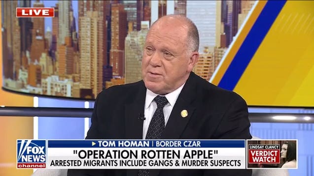 Homan details ICE arrest of over 2,000 criminal migrants in New York