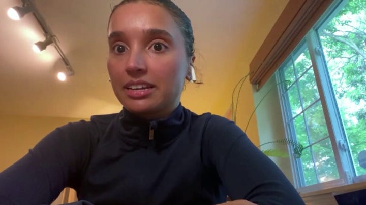 Women's fencer Stephanie Turner reacts to Team USA following Trump's order to protect women's sports