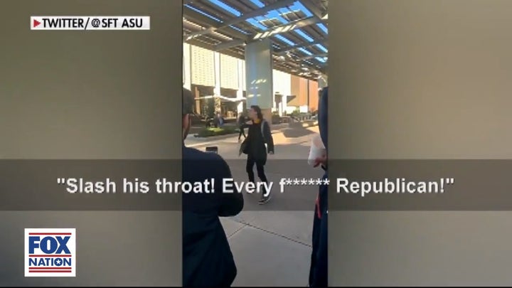 Viral video show individual threatening pro-Trump student group: