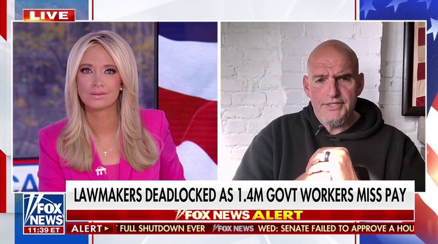 Sen. Fetterman says 'America is losing' as shutdown stalemate continues