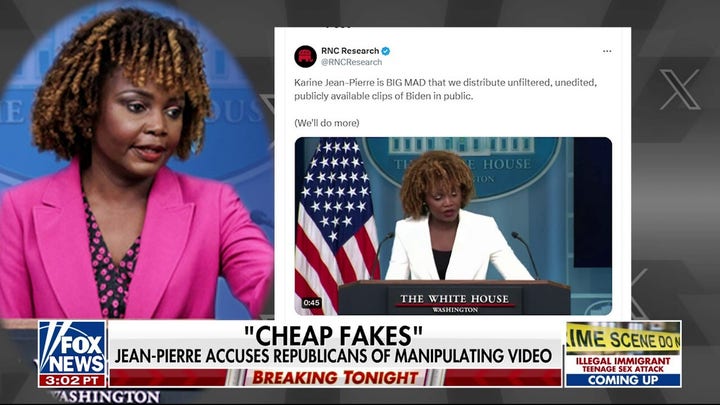 Karine Jean-Pierre claims awkward viral Biden videos are cheap fakes 