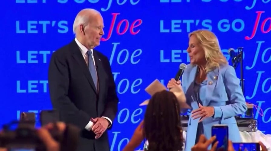 Jill Biden celebrates that Joe Biden 'answered every question' before after-party speech