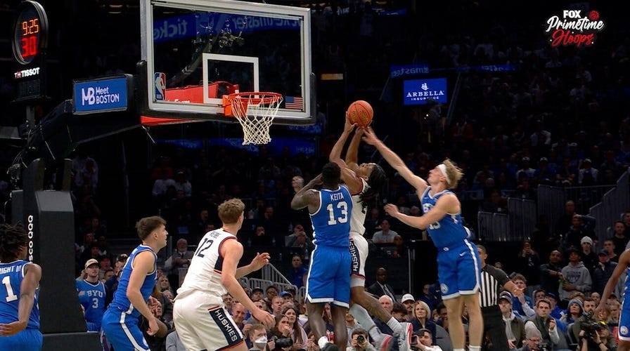 UConn's Silas Demary Jr. makes putback and-one extending pb  against BYU