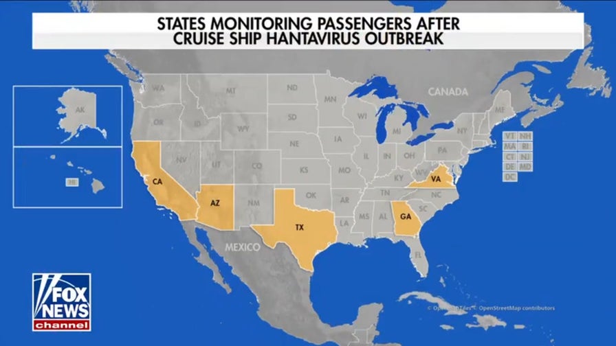 Five states monitoring for Hantavirus following return of passengers from cruise ship