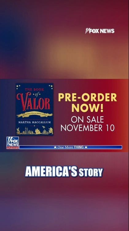 Martha MacCallum unveils 'The Book of Valor'