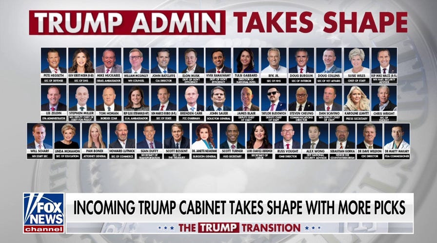 Trump administration takes shape Presidentelect completes top 15 picks Fox News