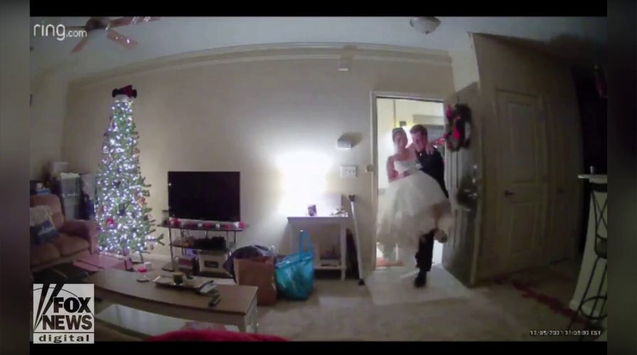 Young couple's major milestones captured on home security camera footage