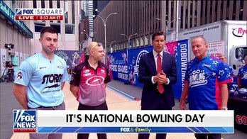 Will Cain hits FOX Square to sharpen his skills with pro bowlers Kyle Sherman and Brad Miller