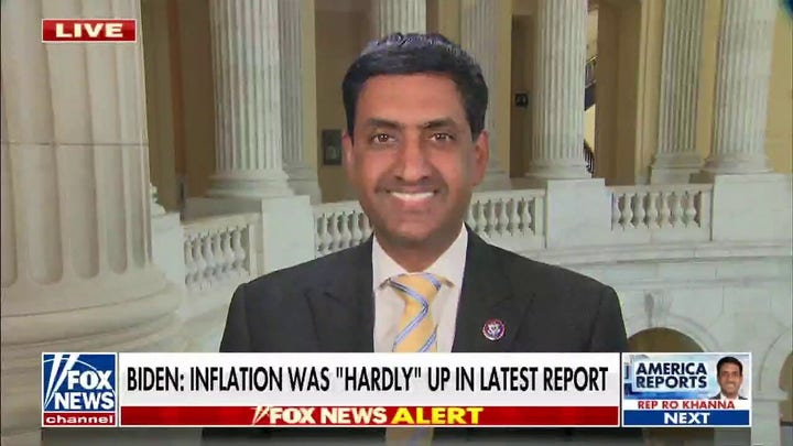Ro Khanna claims Biden's student loan handout is 'simply not inflationary'