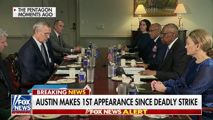 Lloyd Austin makes Pentagon appearance after three US soldiers killed 