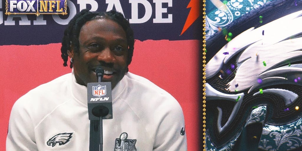 A.J. Brown talks supporting Saquon Barkley | Super Bowl LIX Opening Night
