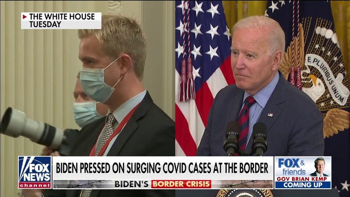 Biden pressed on surging COVID cases from migrants at border 