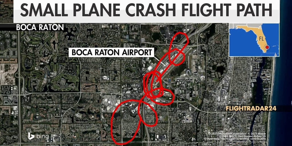 Small plane crash flight path