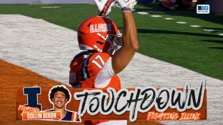 Katin Houser connects with Collin Dixon for seven-yard TD, shrinking Illinois' deficit against Purdue